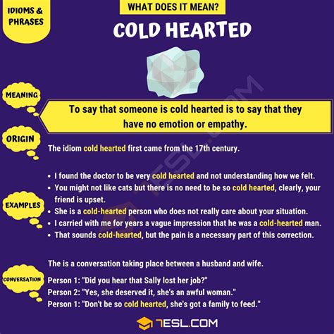 cold-hearted - WordReference English dictionary, questions, discussion and forums. . Synonyms of cold hearted